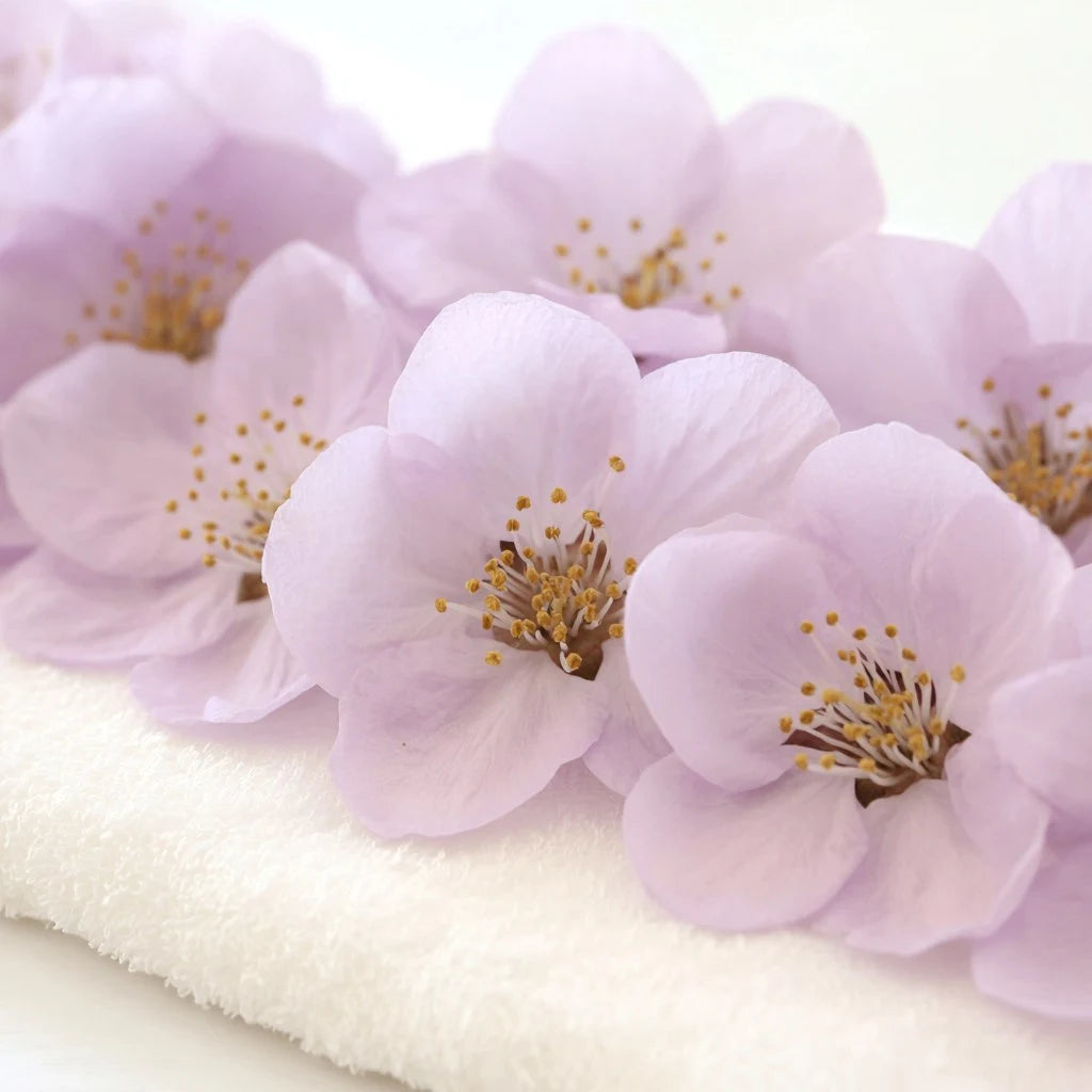 The delicate folds of pink sakura petals
